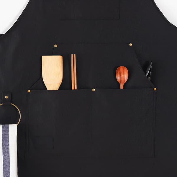 Hageforkle Kokkeforkle Denim Canvas Forkle Svart