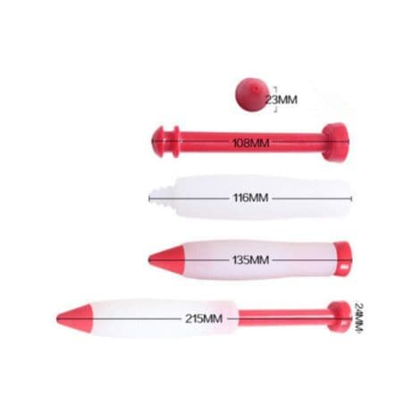 Silicone Writing Pen Cake Silicone Icing Pastry Silicone Pen for Chocolate Decoration 2 pcs