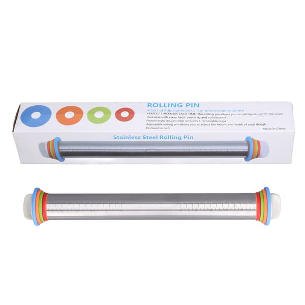 Adjustable Rolling Pin Ergonomic Non-Stick Dough Roller for Baking