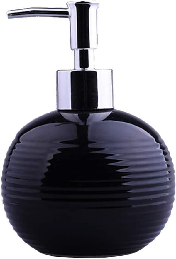 Sort keramisk flydende håndsæbedispenser pumpeflaske lotion - Black