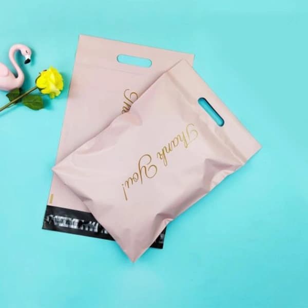 Poly Mailers with Built-in Handle Shipping Bags Self-Adhesive Packaging Bags Letter Envelopes - 50 pcs. null - C