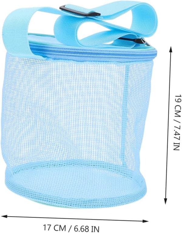 Netting oppbevaringspose for gutter og jenter Reiseveske med pustende skjell-design