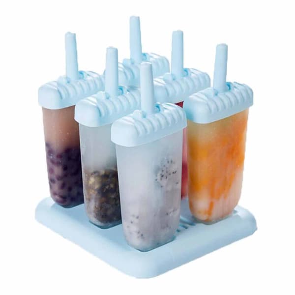 6-pak isforme - Lav dine egne ispinde derhjemme - Sund is Blå blue
