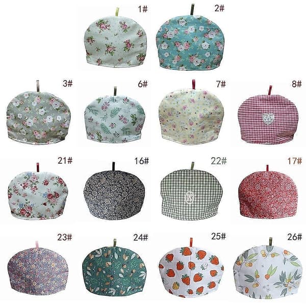 Large Insulated Cotton Teapot Warmer with Hanging Loop, Keeps Tea Warmer Longer, 28x23 cm