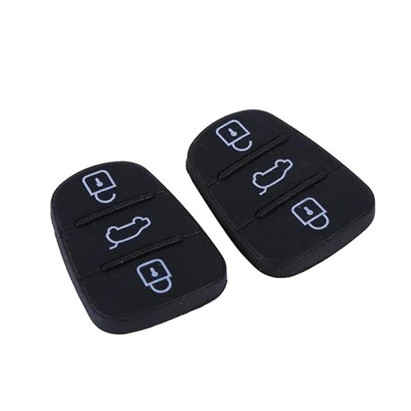 2 practical car key shells 3 buttons foldable remote control case for Hyundai I10 I20 I30 (black)