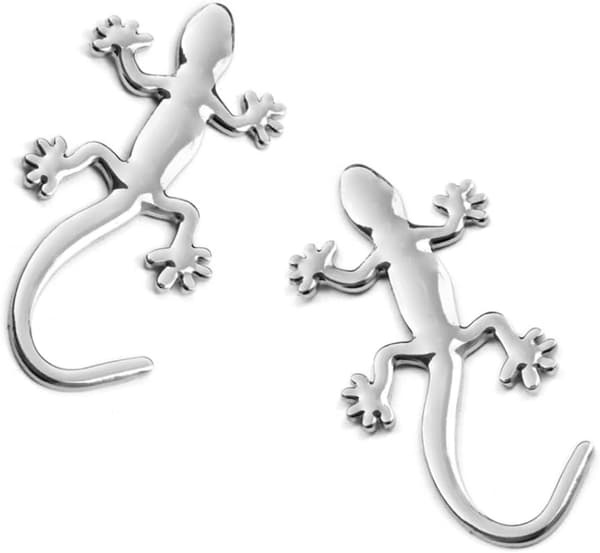 Stjernelogo Gecko Metal 3D Bilmærke Emblem Dekal Solid Bilmærke