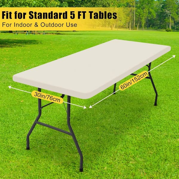 152*76 cm elastisk polyesterdug, hvid - vandtæt, ridsefast, til klapborde