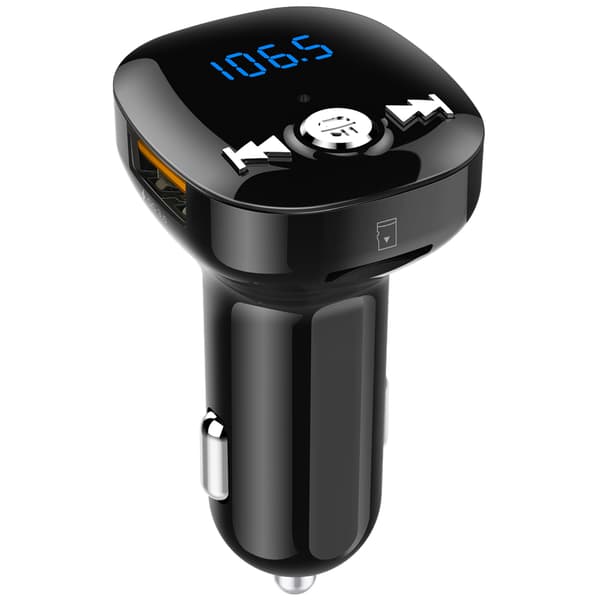 INF FM Transmitter for Car - Bluetooth Adapter with QC3.0 Car Charger