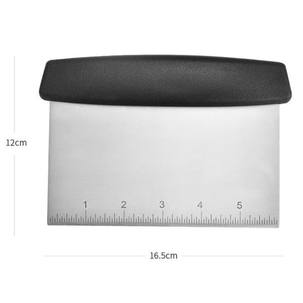 Multifunksjonell deigskrape i rustfritt stål med skala, pizzadeigskjærer, skrape/hakker for baking, 1 stk 1PCs
