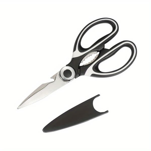 Durable Stainless Steel Kitchen Shears | Sharp Blades, Ergonomic Handle, Multifunctional for Fish, BBQ, Bone Cutting - Cooking, Baking