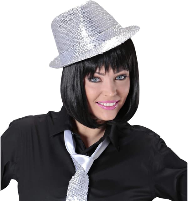 Filthat med glitter, guld, til temafester eller karneval, Par
