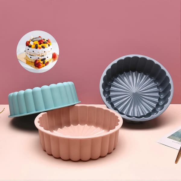 Silikone kageform, silikoneform til bagning rund kageform, non-stick og hurtig udløsning bageform