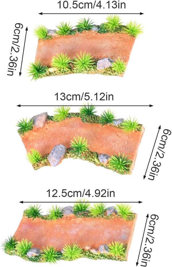 Akvarium stentrin 3-delt landskabsskulptur febro -