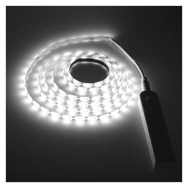 Motion Sensor LED Strip, 1M Rechargeable Wardrobe Light, LED Motion Sensor for Wardrobe/Shelf/Entrance/Garage/(1M)