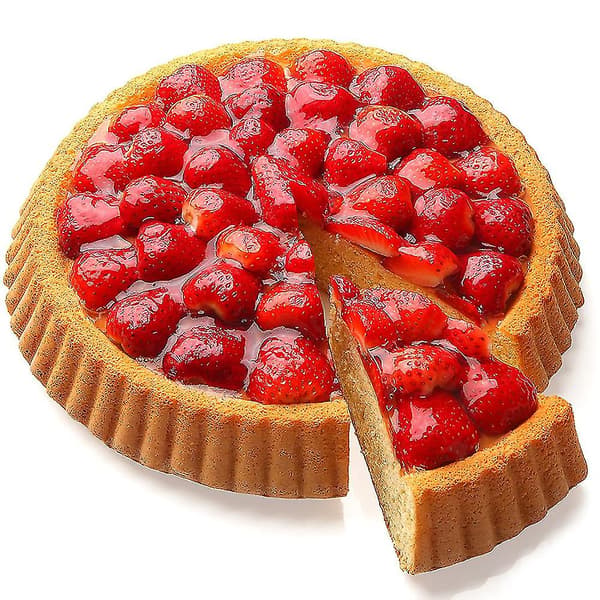 Rund metal blomsterform kageform muffins S