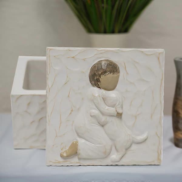 Resin Pet Urn, Moisture-Proof Memorial Storage for Pet Ashes