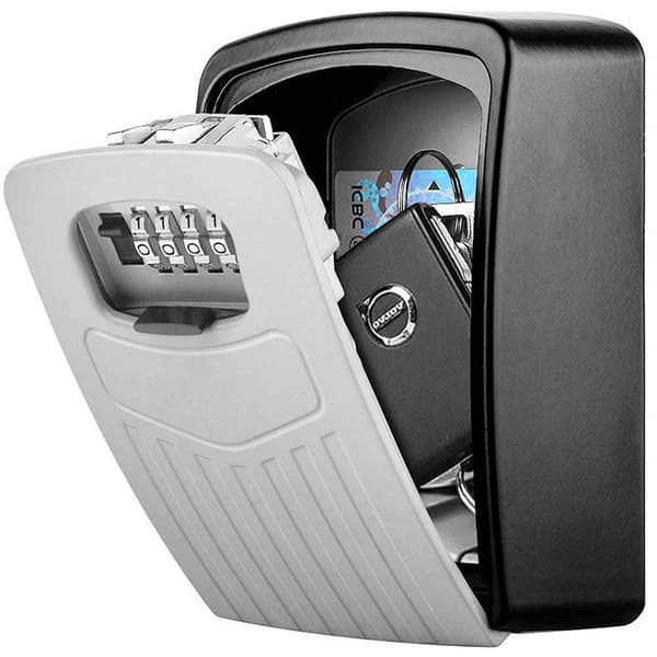 Large Password Key Box with Multilingual Instructions Grey Grey 715