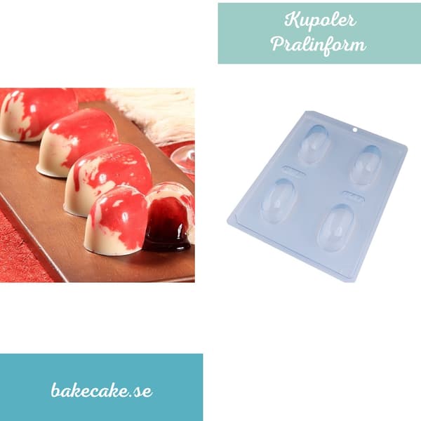 Pralineform Kuppel Chokoladeform - BWB 847 - Special 3-delt form