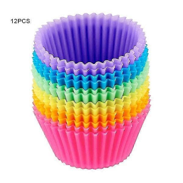 7 cm rund silikonkakform muffins puddingform bakverktyg