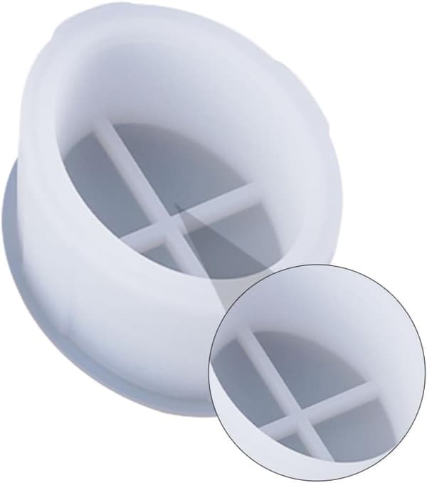 Oval rosett silikonform med lock för DIY epoxiharts smyckeskrin