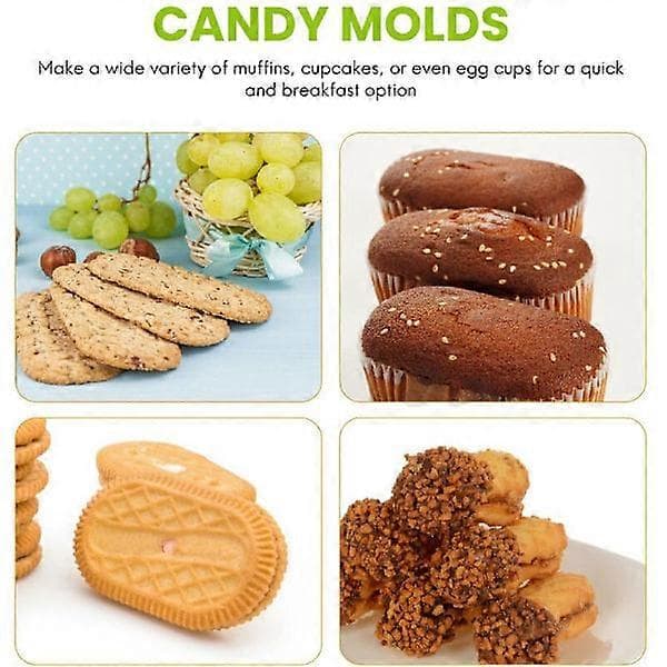 Klar oval polycarbonat kageform til bagning og dekoration af Dacquoise Macarons