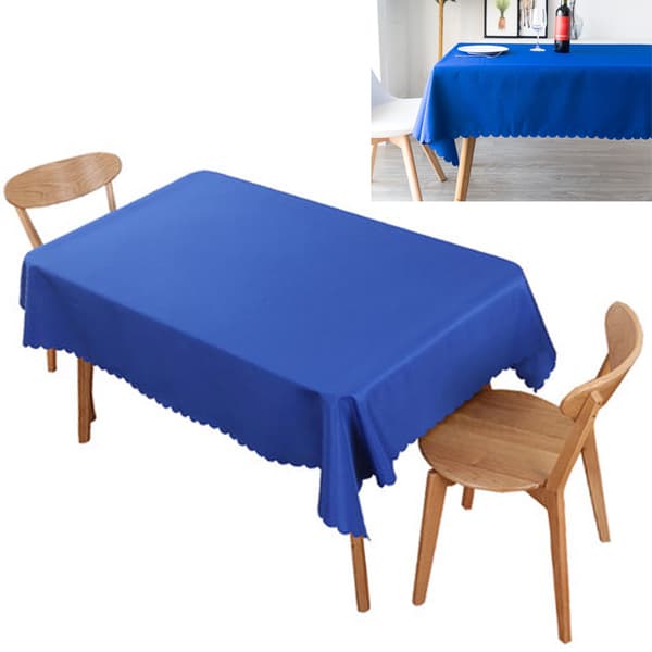 Rektangulær polyesterdug, rynkefri og krympefri dug til spisebord, konferencebord, kongeblå 1,8x2,6m / 5,9x8,5ft 0.4