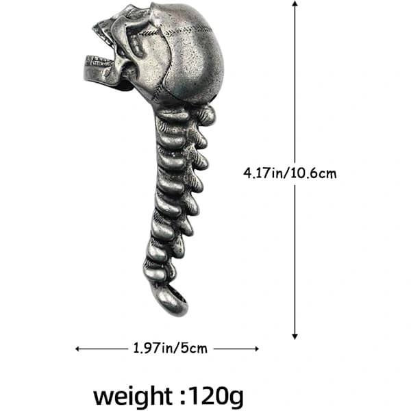 Skelet Flaskeåbner - Ølflaskeåbner - Holdbart Rustfrit Stål med Ergonomisk Greb - Nøgleringsstørrelse - Til Bar & Fest