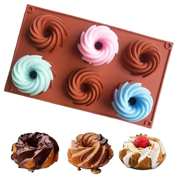Silikon Bakeform for Spiral Donuts, Churros, Kaker, Muffins Cupcakes og Gelé
