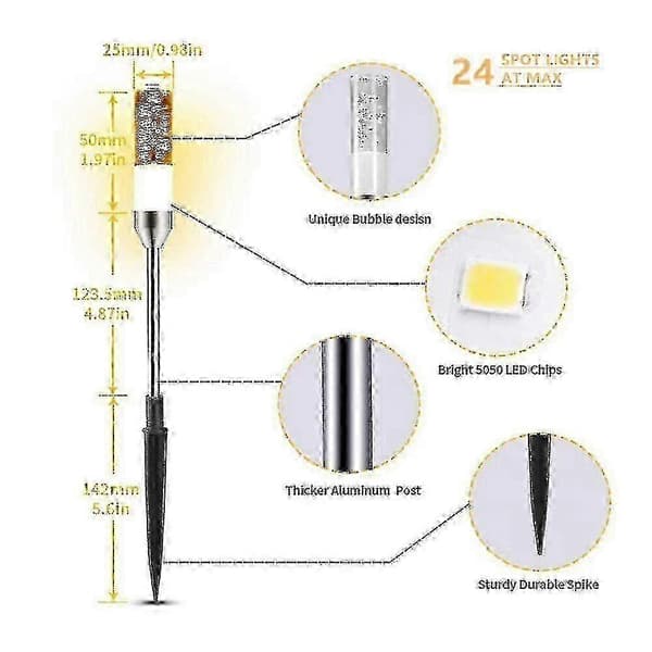 Low-voltage landscape lighting can be extended to LED path lights, landscape lighting 12 volt 6 in 1 waterproof [DB]