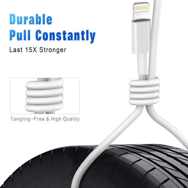 iPhone Charging Cable 3-pack 2M MFi Certified Lightning Cable Compatible with iPhone 11-14 XS XR X Pro Max Mini 8 7 6S Plus
