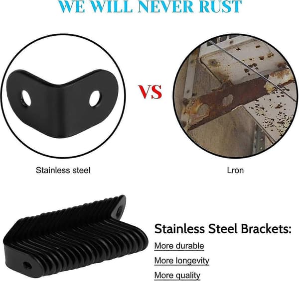 Angle Bracket 90 Degree Angle L-Shape Right Angle Stainless Steel Corner Bracket Furniture
