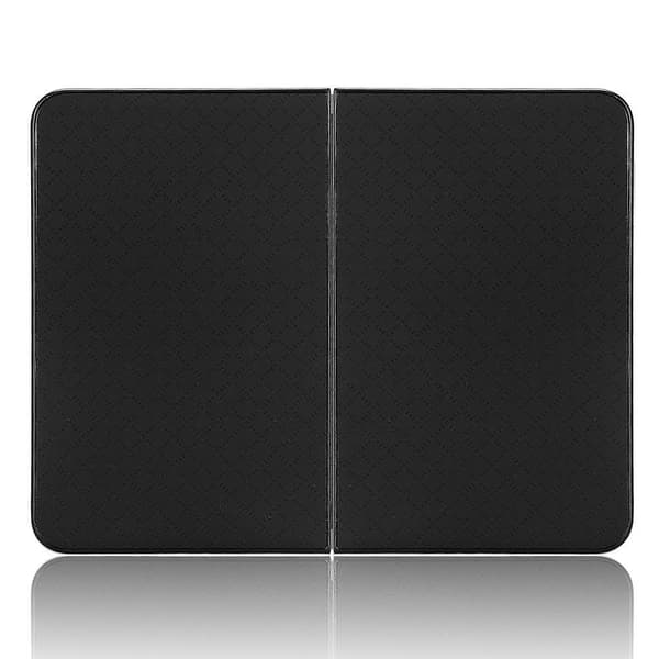 For Microsoft Surface Duo Anti-fall Folio Flip Grid Pattern Leather Coated PC Protective Case