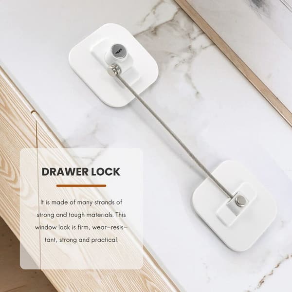 Refrigerator Lock, Fridge Lock, Freezer Lock with Key for Child Safety, Lock for Locking Refrigerators and Cabinets-1Pack