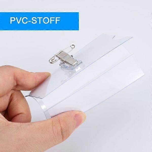100-pack namnskyltar 90 x 56 mm transparenta namnskyltar