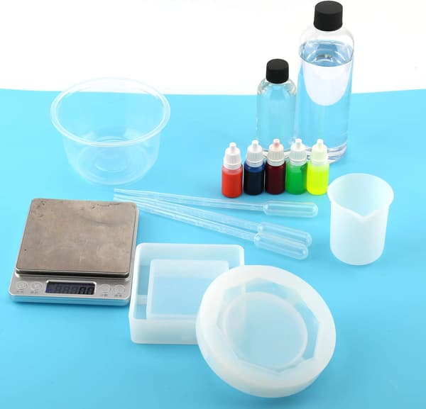 2 stk. askebægerforme i resin, epoxyharpiks med