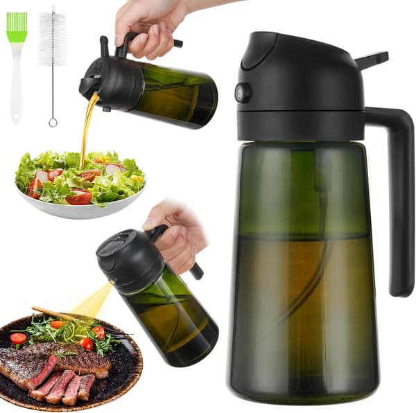 470 ml oljesprayflaska, 2 i 1 oljedispenser och oljespruta