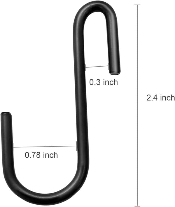 20-pack 6 cm Heavy Duty S-shaped Hooks for Kitchen, Bathroom DXGHC