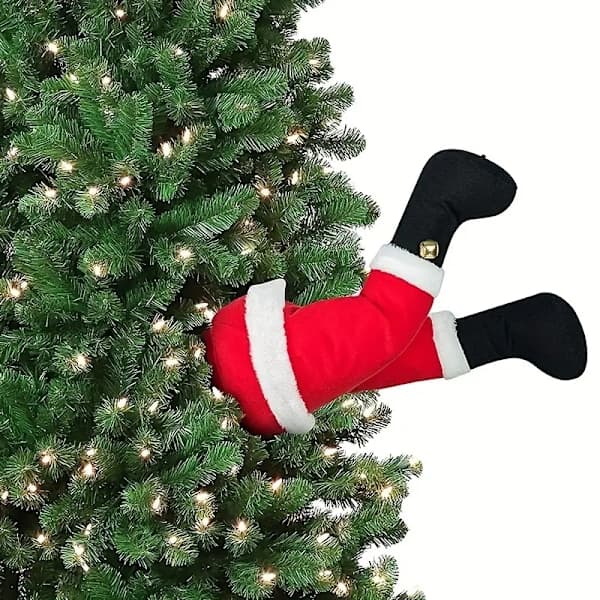Julgransprydnad med ben: Tomtens glada ben för din julgransdekoration