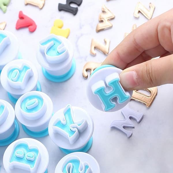Bageform Bogstav Fondant Cookie Alfabet og Tal A