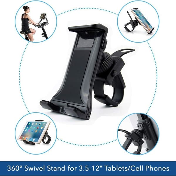 Tabletholder, mobiltelefonholder cykel med 360° rotation til