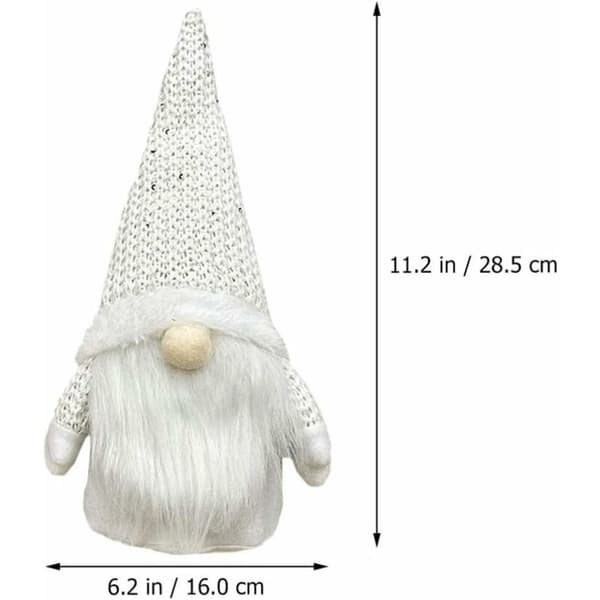 Svenska julplyschtomtar Tomte Santa Elf-prydnader Juldekoration Present (grå+rosa+vit)