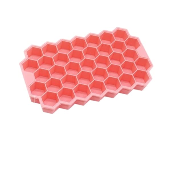 Silikone isterningebakke med låg, 2-pak Rosa