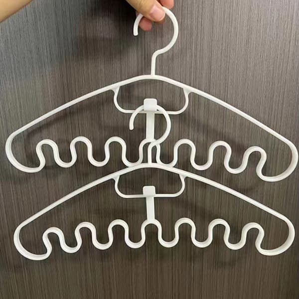 Creative Wave-shaped Hanger Multipurpose Heavy Duty Storage Rack for Underwear White White