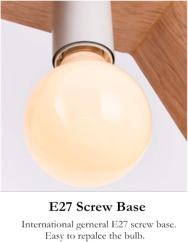 E27 Creative Chandelier Industrial Wooden Ceiling Lamp MO