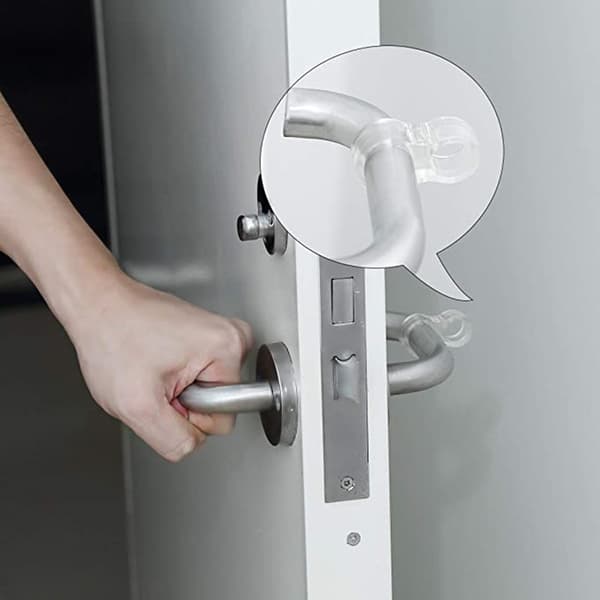 10 stk dørstoppere for PVC-håndtak/Liten silikondørstopper/Dørstopper giftfri transparent