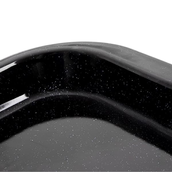 Emaljerad bakplåt i stål, rektangulär 36x28x6 cm