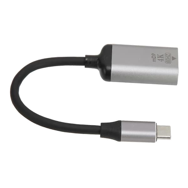 USB-C til DisplayPort-adapter 4K 60Hz aluminiumslegering Plug and Play USB-C til Mini DP-adapter til bærbar computer telefon tablet