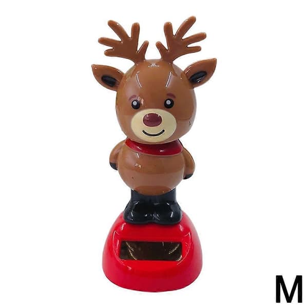 Solar Swinging Ornament Car Dashboard Decor Automatic Dancing Festival Gift