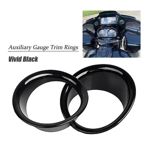 Instrumentpanelringe Blank Sort Passer til Road Glide FLTRX FLTRXS FLTRU