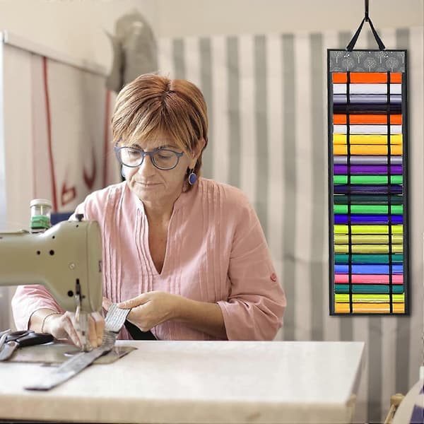 Vinyl Roll Holder with 48 Slots, Vinyl Roll Storage Organizer Wall Craft Room and Storage Gr